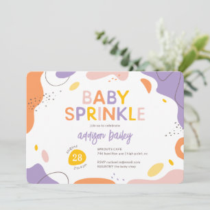 Invitation Baby shower Abstrait moderne