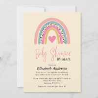 Baby shower Abstrait Rainbow Heart Girl par courri