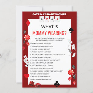 Invitation Baby shower Ace Casino - Nom modifiable, 5x7