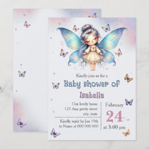 Invitation Baby shower adorable de petite fée