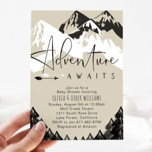 Invitation Baby shower Adventure Await