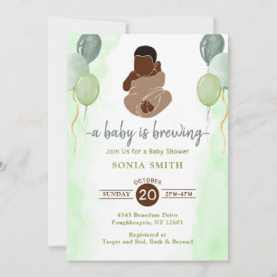 Invitation Baby shower afro-américain