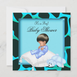 Invitation Baby shower afro-américain Poster de animal