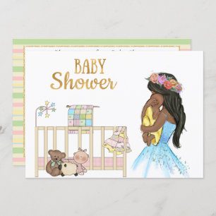 Invitation Baby shower afro-américaine