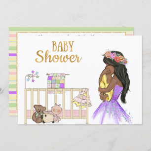 Invitation Baby shower afro-américaine