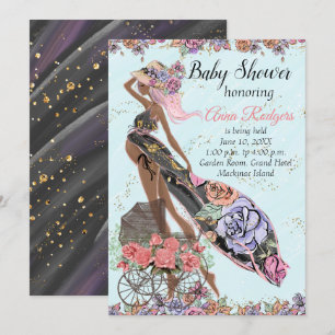 Invitation Baby shower afro-américaine