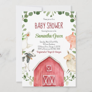 Invitation Baby shower agricole