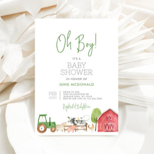 Invitation Baby shower agricole