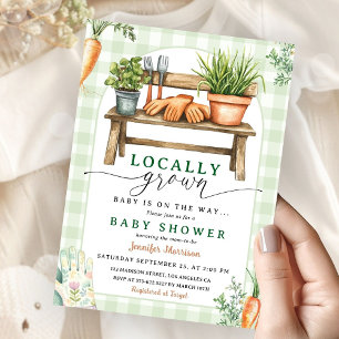 Invitation Baby shower agricole local En vichy