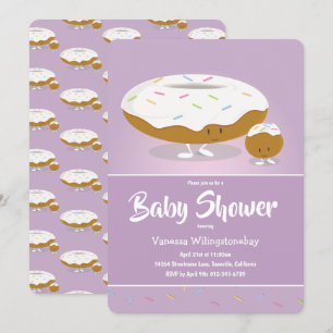 Invitation Baby shower alimentaire de beignets congelés