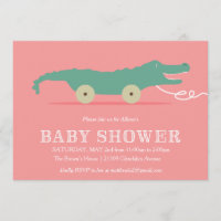 Invitation Baby shower Alligator