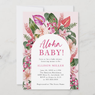 Invitation Baby shower Aloha
