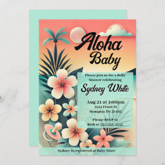 Invitation Baby shower Aloha