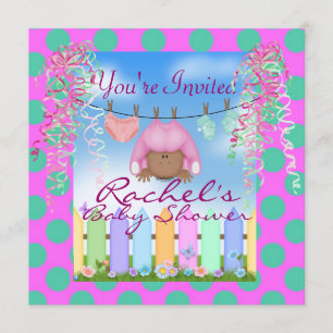 INVITATION BABY SHOWER AMÉRICAINE PINK