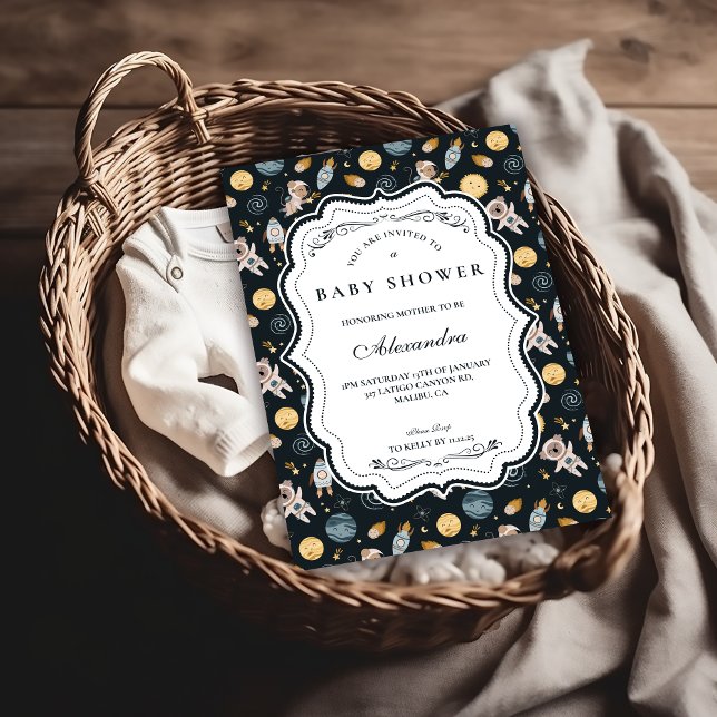 Invitation Baby Shower Animal Bohème Céleste (Créateur téléchargé)