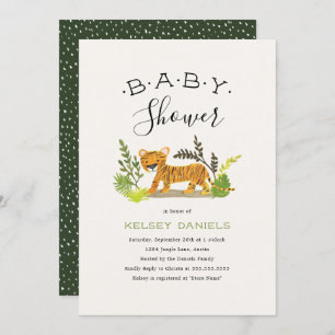 Invitation Baby shower animal de la jungle