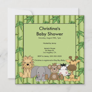 Invitation Baby shower animal Jungle