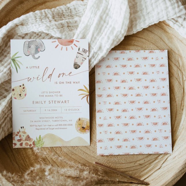 Invitation BABY SHOWER animalier de la Jungle SAFARI (Créateur téléchargé)