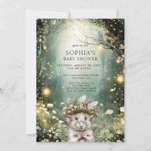Invitation Baby shower animalier forestier enchanté