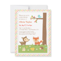 Baby Shower Animaux de la Forêt Colorés