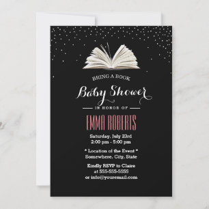 Invitation Baby shower Apporter une demande de livre Points C