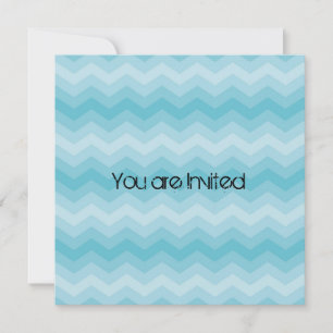 Invitation Baby shower Aqua Chevron