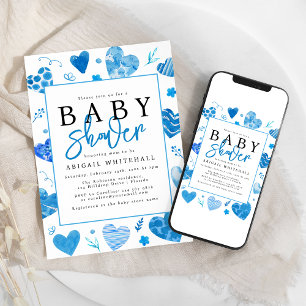 Invitation Baby shower Aquarelle