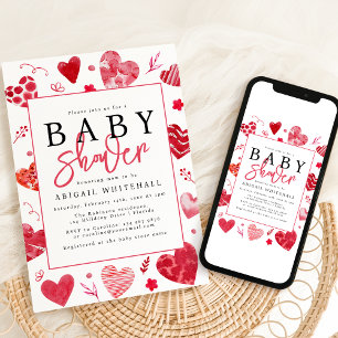 Invitation Baby shower Aquarelle Chéri(e)