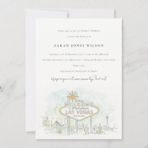 Invitation Baby Shower aquarelle de Las Vegas Nevada