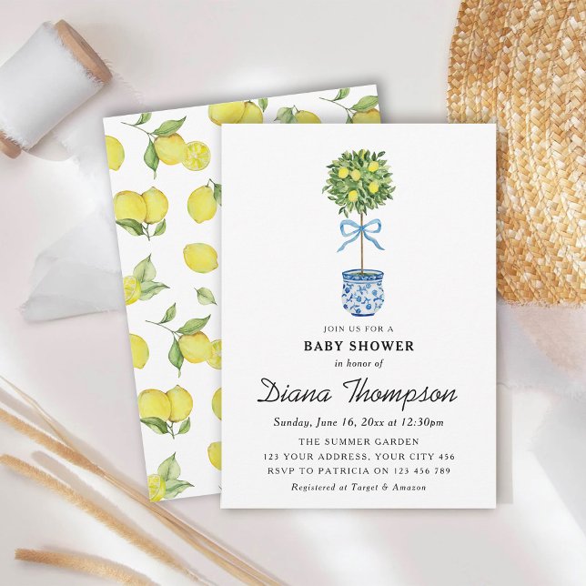 Invitation Baby Shower Arbre Citron Été (Créateur téléchargé)