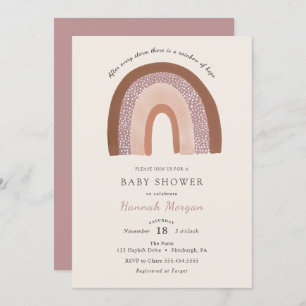 Invitation Baby shower arc-en-ciel