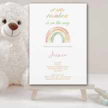 Baby shower arc-en-ciel Boho à l'aquarelle mignonn