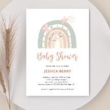 Baby shower arc-en-ciel Boho Pastel