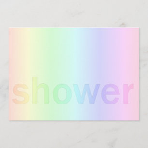 Invitation Baby shower arc-en-ciel Pastel