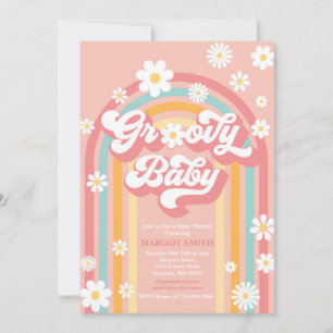 Invitation Baby shower arc-en-ciel super pour bébé Boho Daisy