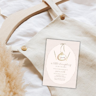Invitation Baby-Shower Asiatique Adorable Bébé Pâte Moderne 
