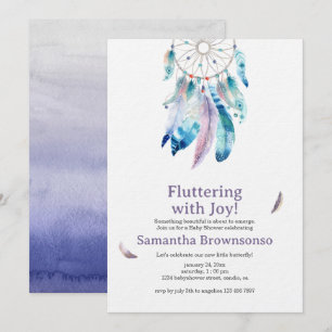 Invitation Baby Shower Attrape-Rêves Bohème