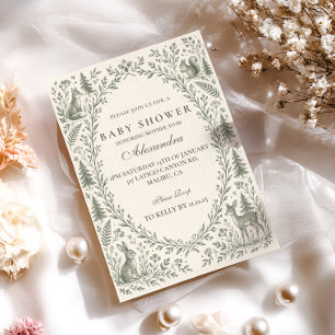 Invitation Baby-Shower au Bois de Sauge
