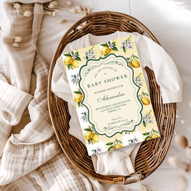 Invitation Baby Shower au Jardin de Fleurs de Citron (Créateur téléchargé)