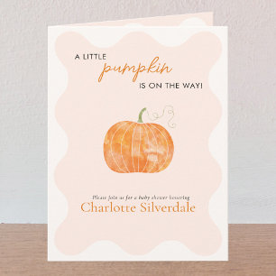 Invitation Baby shower Automne Petit Citrouille