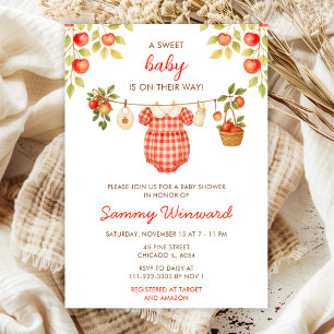 Invitation Baby Shower Automne Vêtements Ligne Bébé