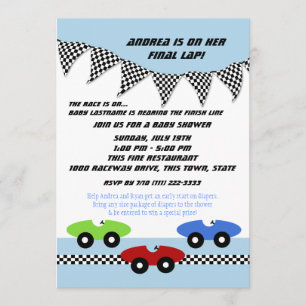 Invitation Baby shower automobile