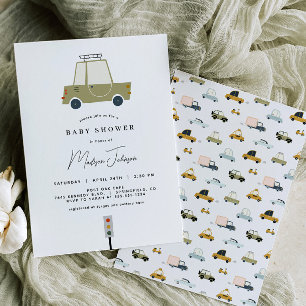 Invitation Baby shower automobile