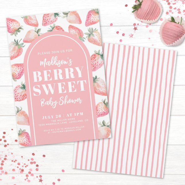 Invitation Baby Shower aux douceurs de baies (Berry Sweet Baby Shower Invitation )