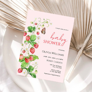 Invitation Baby shower aux fraises