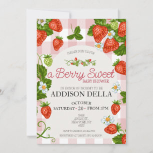 Invitation Baby shower aux fraises   Berry Sweet
