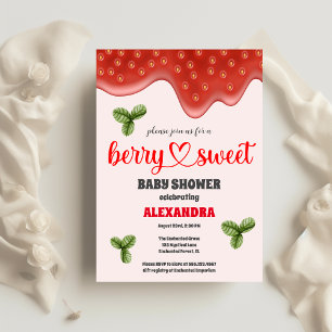 Invitation Baby shower aux fraises   Berry Sweet