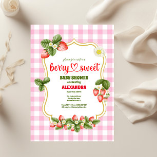 Invitation Baby shower aux fraises   Berry Sweet