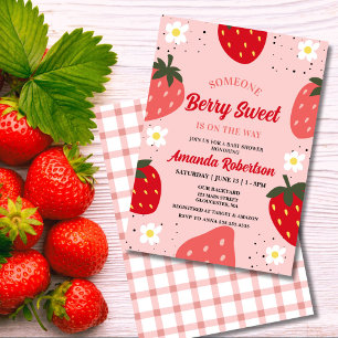 Invitation Baby shower aux fraises   Berry Sweet