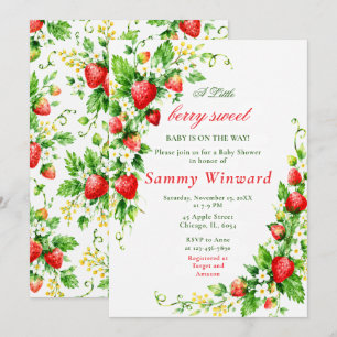 Invitation Baby Shower aux Fruits Délicieux